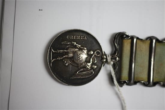 A Crimea medal to Sergeant J.Cowell, Grenadier Guards,